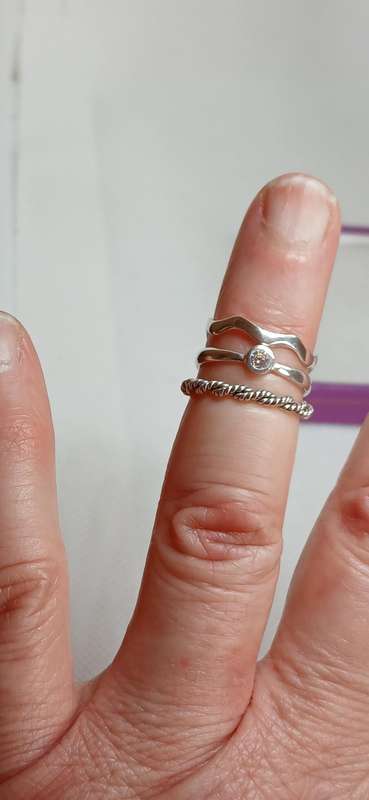 Sterling silver stack rings
