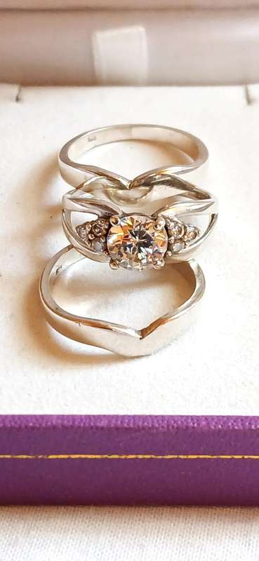 Sterling silver wedding rings