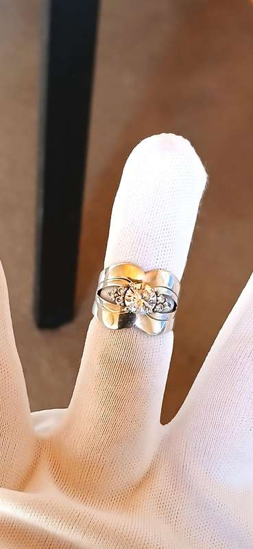 Sterling silver wedding rings