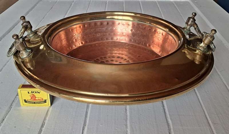 Rare brass and copper brazier