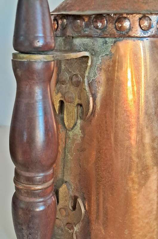 Pair of copper coffee pots