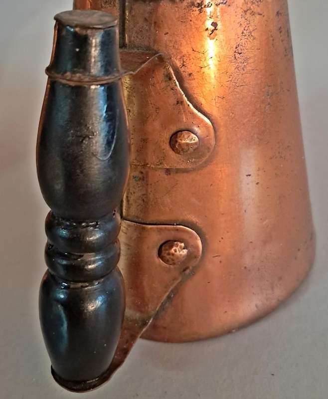 Pair of copper coffee pots
