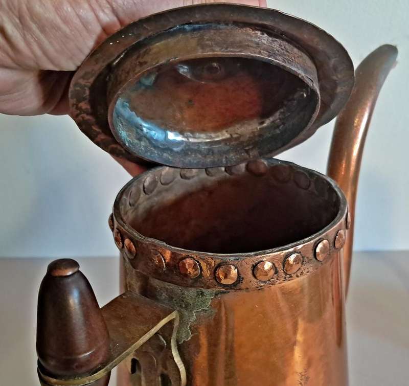Pair of copper coffee pots