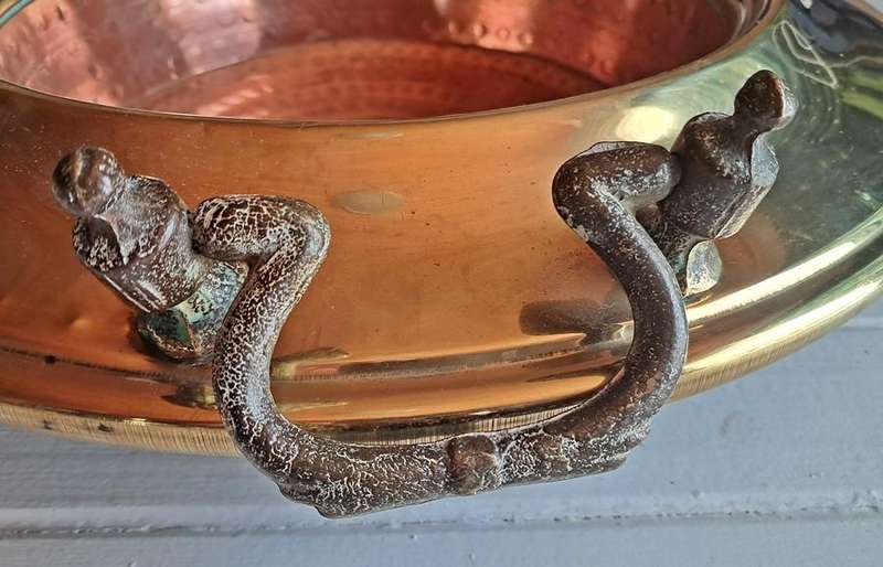 Rare brass and copper brazier