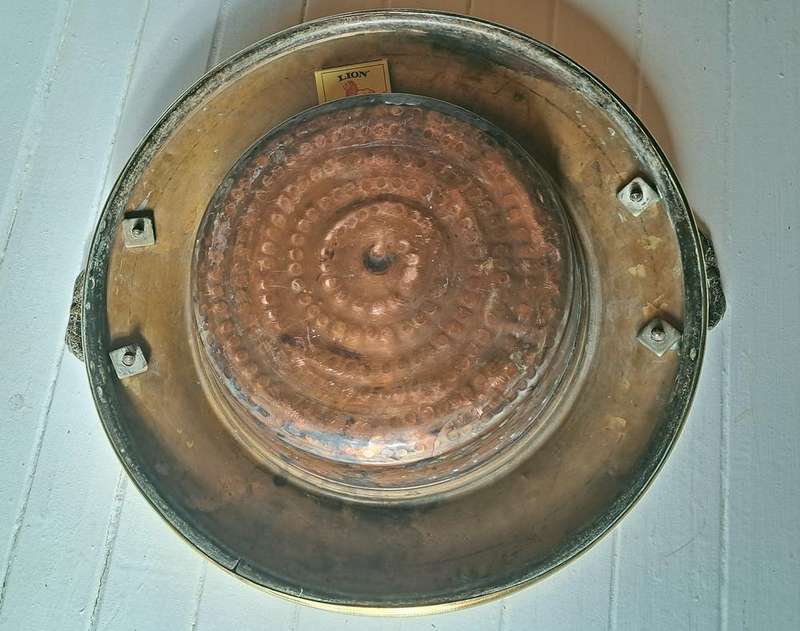 Rare brass and copper brazier