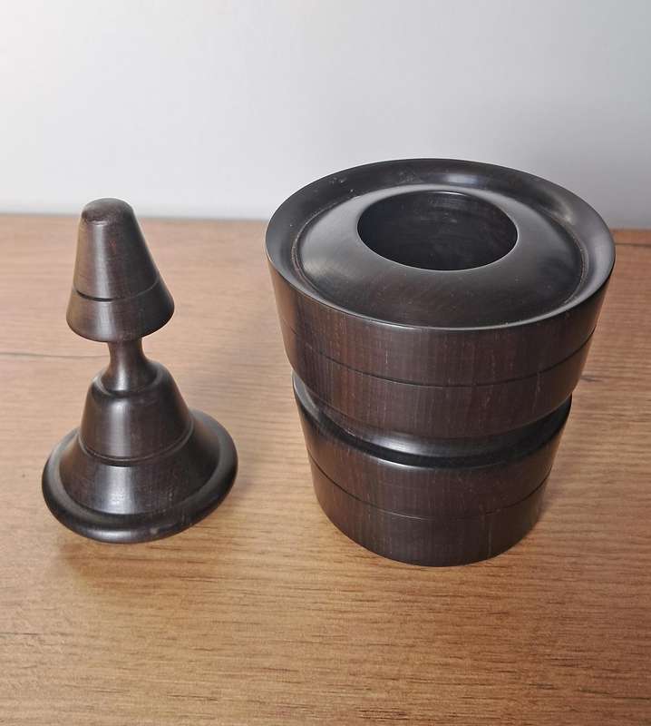 Ebony wood coffee set