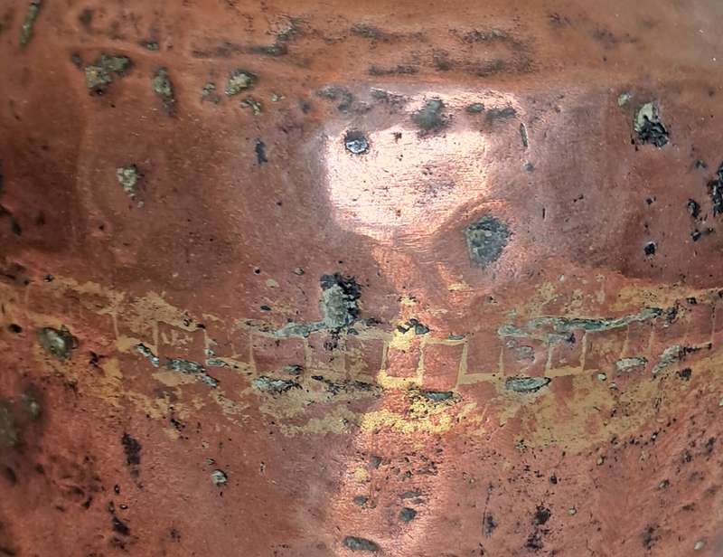 Antique French copper milk can