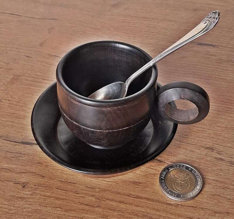 Ebony wood coffee set