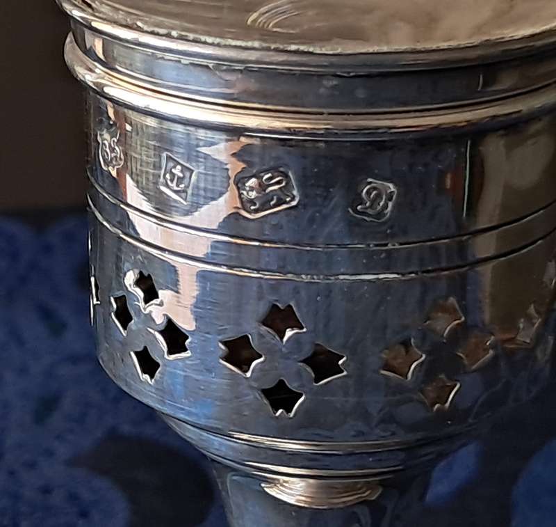 Vintage sterling silver hurricane lamp