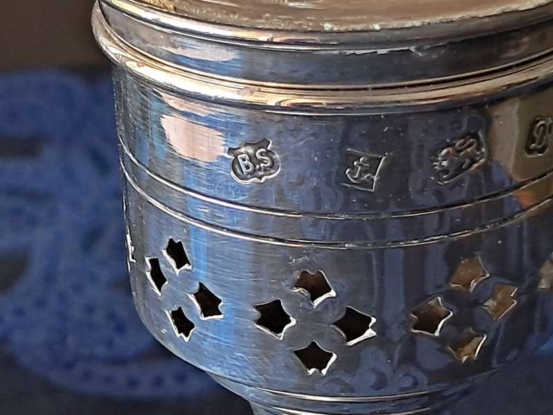 Vintage sterling silver hurricane lamp