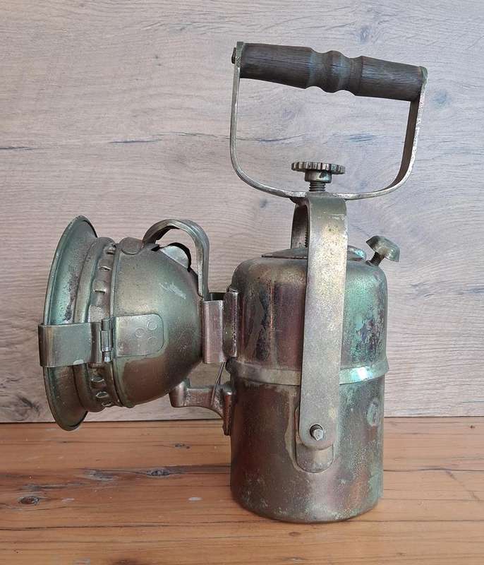Vintage carbite miners lamp