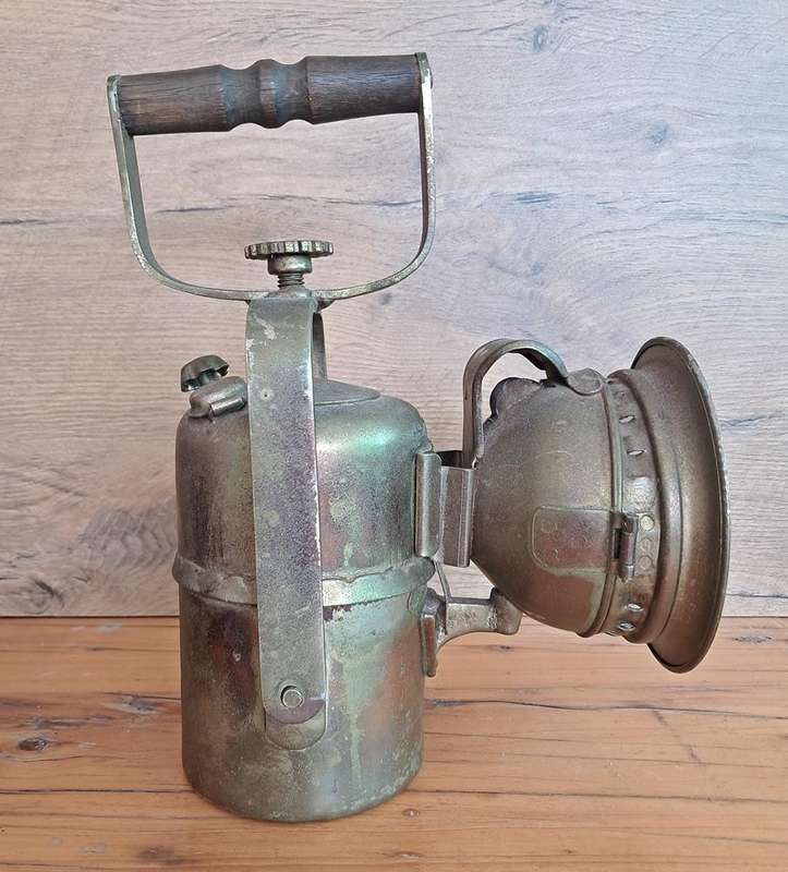 Vintage carbite miners lamp