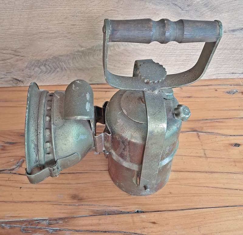 Vintage carbite miners lamp