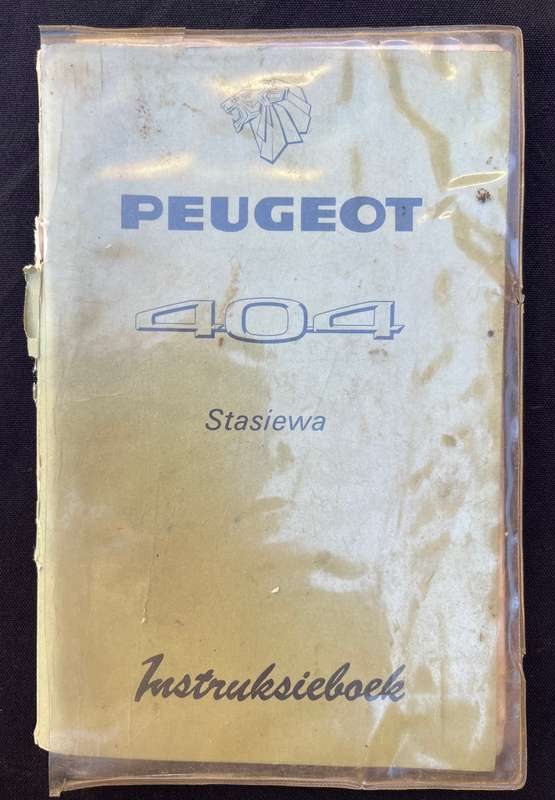 PEUGEOT 404, Station Wagon, Instuction book.