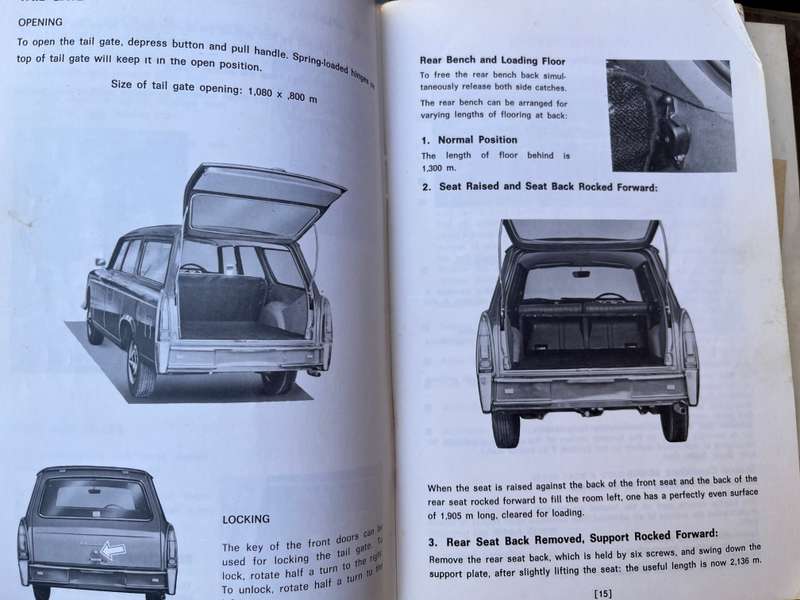 PEUGEOT 404, Station Wagon, Instuction book.