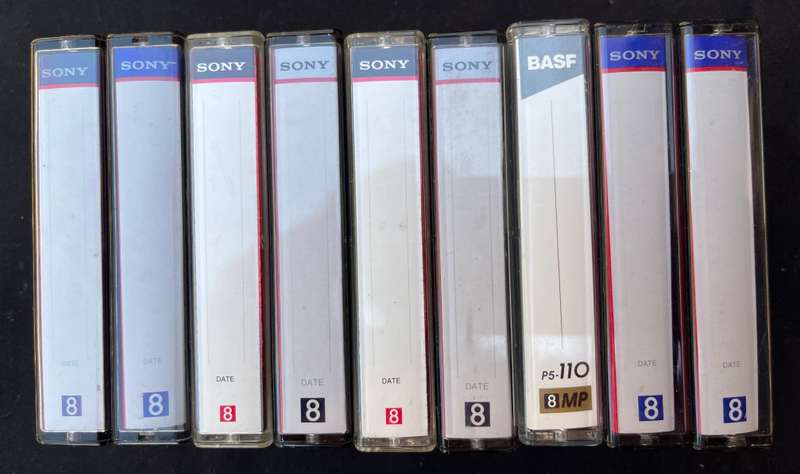 9 X 8mm Video Cassettes