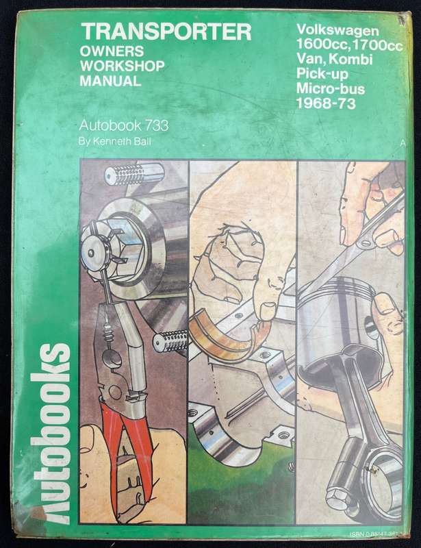 AUTOBOOKS 733. VW TRANSPORTER OWNERS WORKSHOP MANUAL,1968 - 73