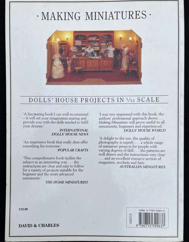 MAKING MINIATURES. Doll's House Projects in 1/12 scale.