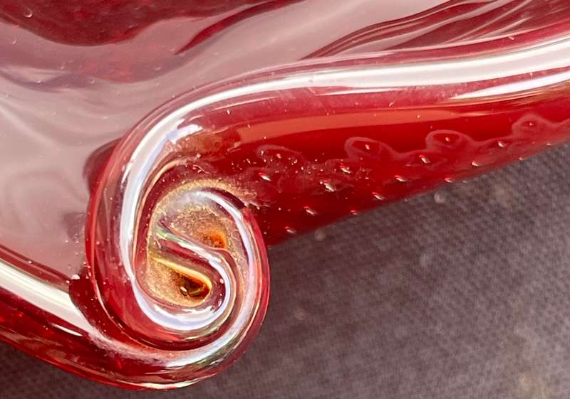 Ornamental heavy glass bowls.