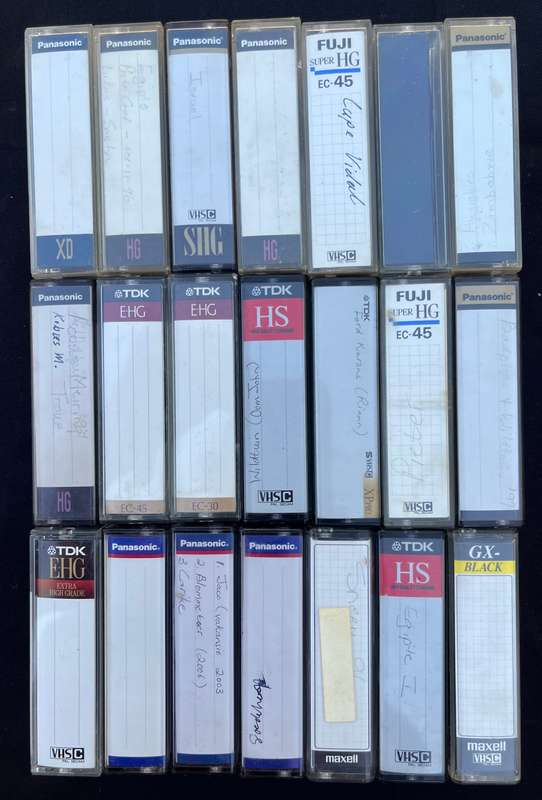 21 X VHS Tapes. used.