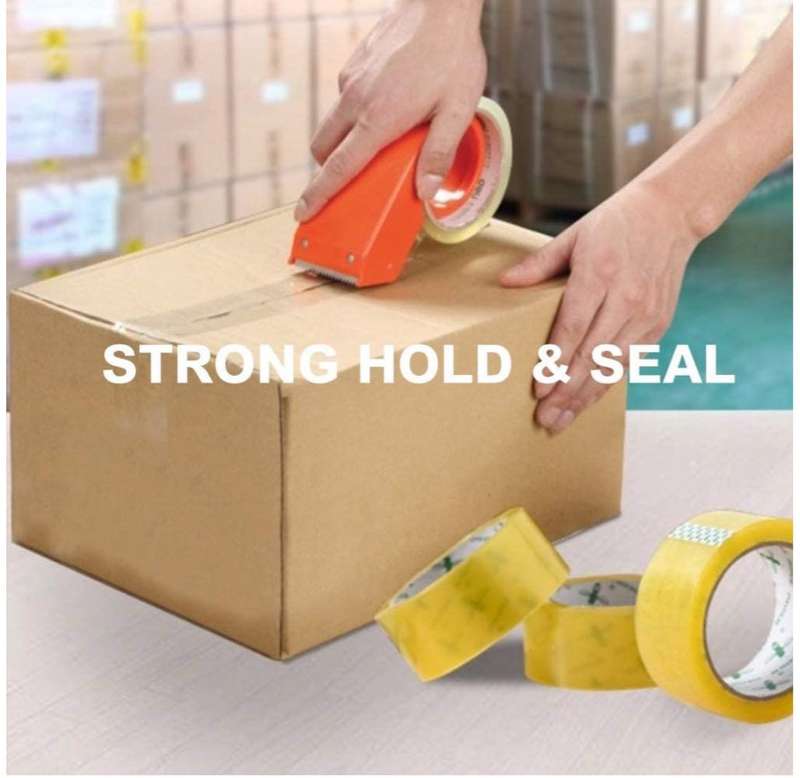 [ 4 PCS] Extra Longer Big Packing Sealing Sellotape Roll for Boxes and Parckages