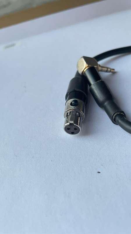 3.5mm TRS to 3-Pin Mini XLR Female Adapter Cable  20cm