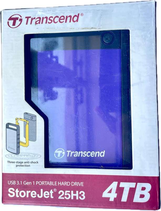 Transcend StoreJet 25H3 4TB External Hard Drive
