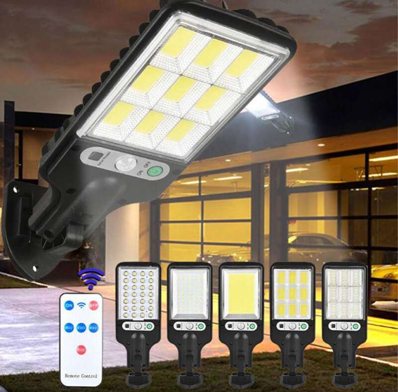 Solar LED Street Light Solar Lamp with 3 Light Mode Waterproof Motion Sensor