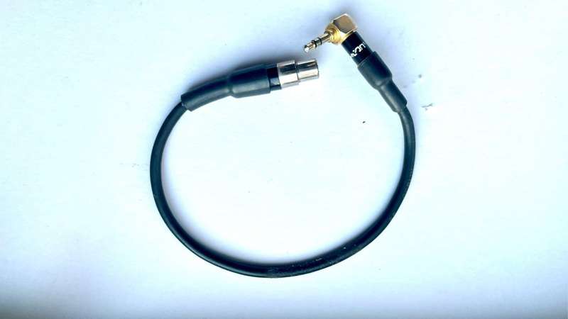 3.5mm TRS to 3-Pin Mini XLR Female Adapter Cable  20cm