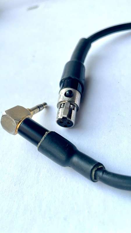 3.5mm TRS to 3-Pin Mini XLR Female Adapter Cable  20cm
