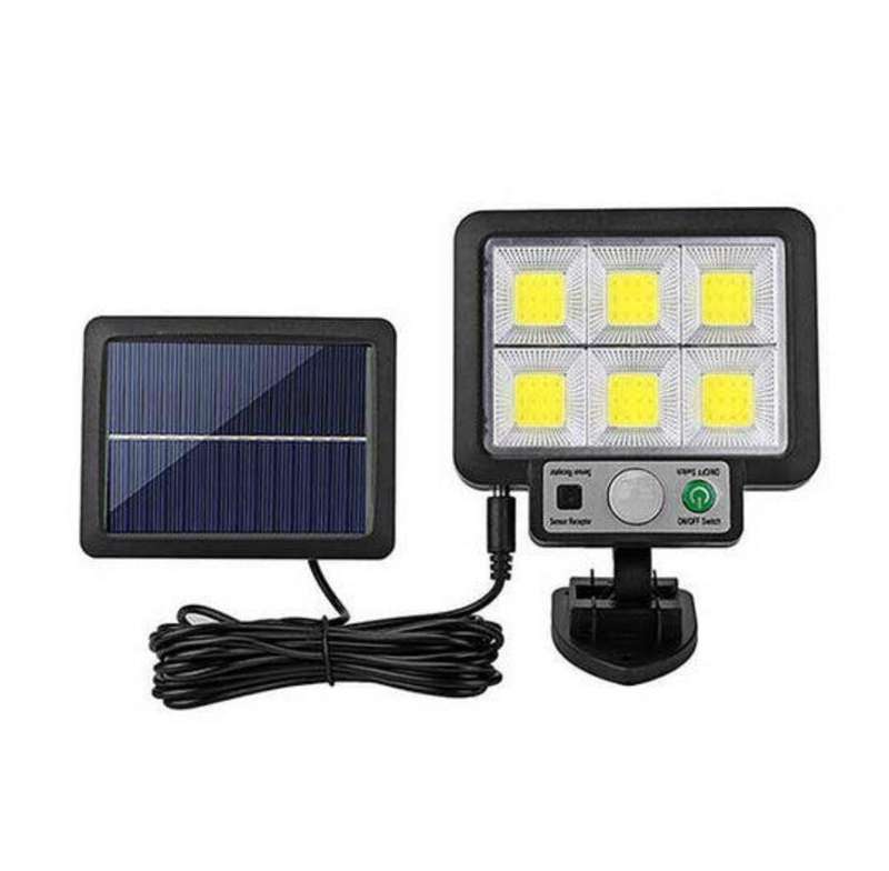 160 LED Bright COB White Solar LED Light With Split Solar Panel & Motion Sensor with Cable