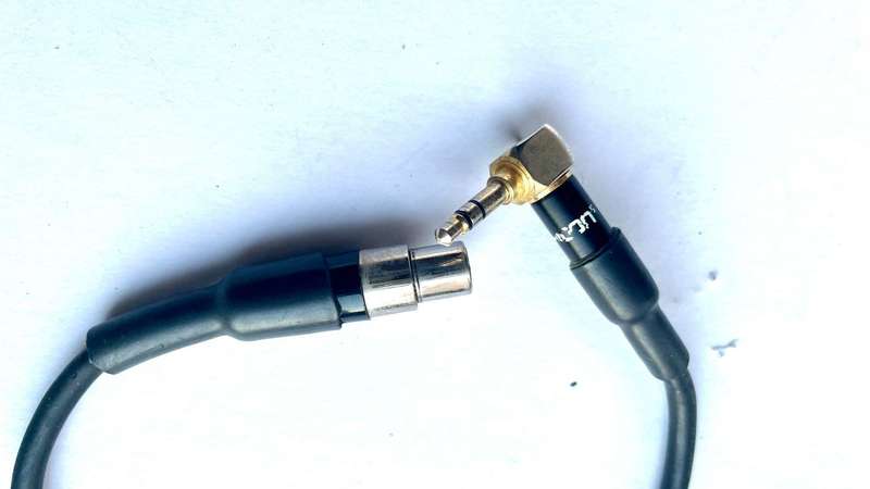 3.5mm TRS to 3-Pin Mini XLR Female Adapter Cable  20cm
