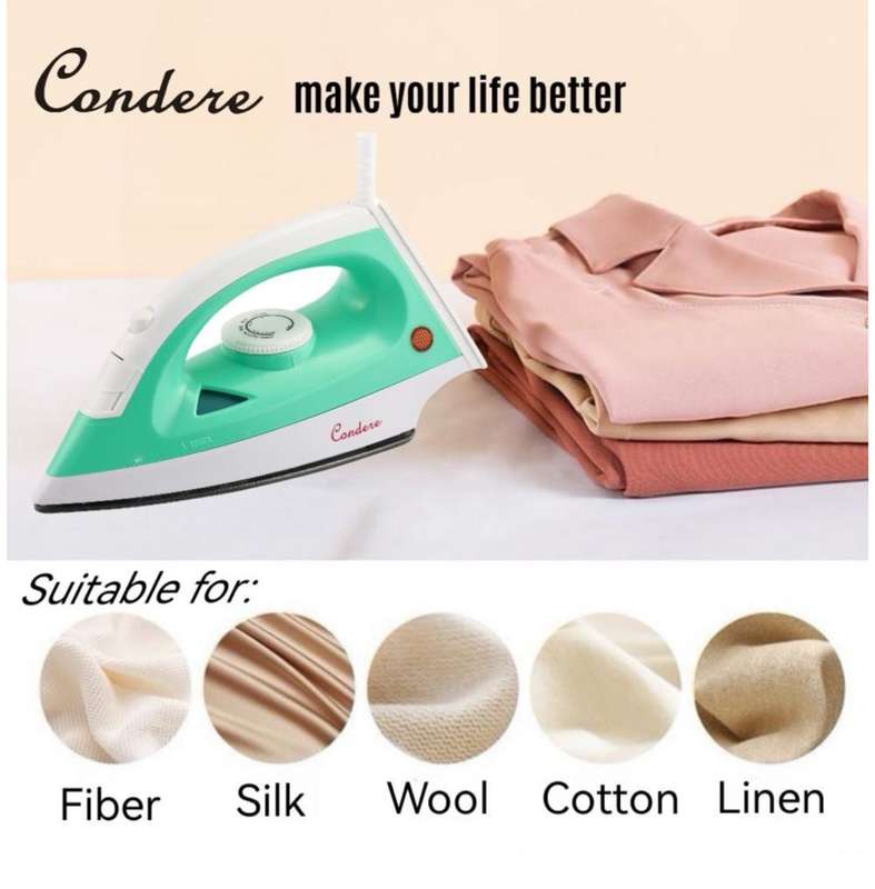 Condere 1400W Non-Stick Dry Steam Iron EL-3277