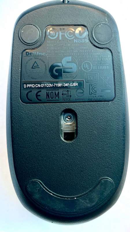Dell Optical USB Mouse N889 w/Scroll Wheel 9RRC7 11D3V RGR5X 5Y2RG MS111-P