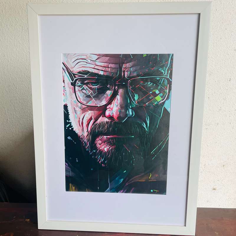 Braking Bad Print Mr A3 framed with a glass good quality frame.