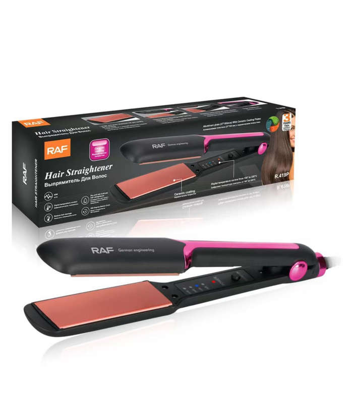 Electric Hair Straightener with LED Light