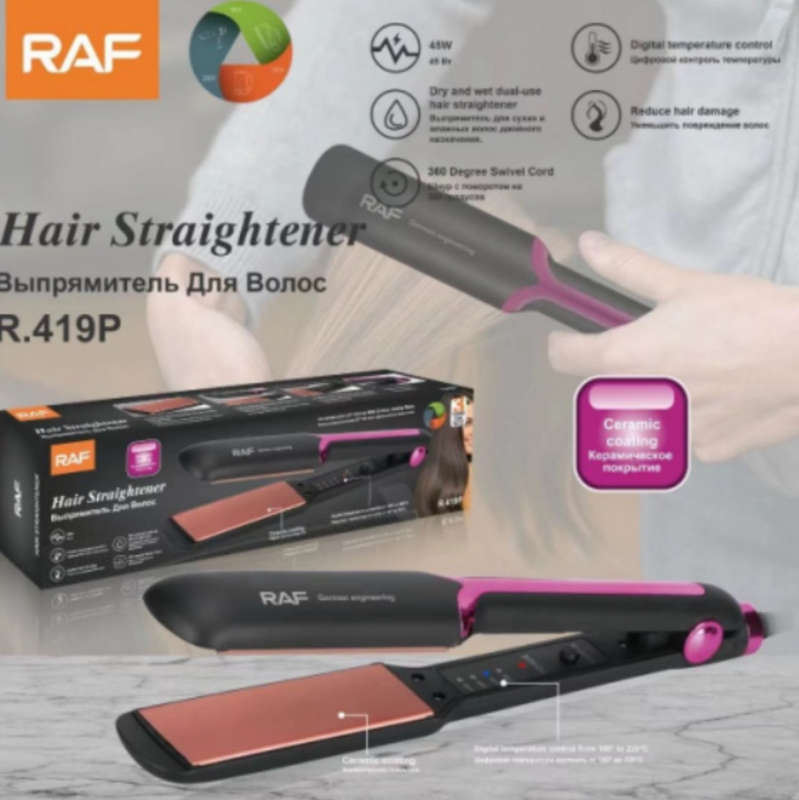 Electric Hair Straightener with LED Light