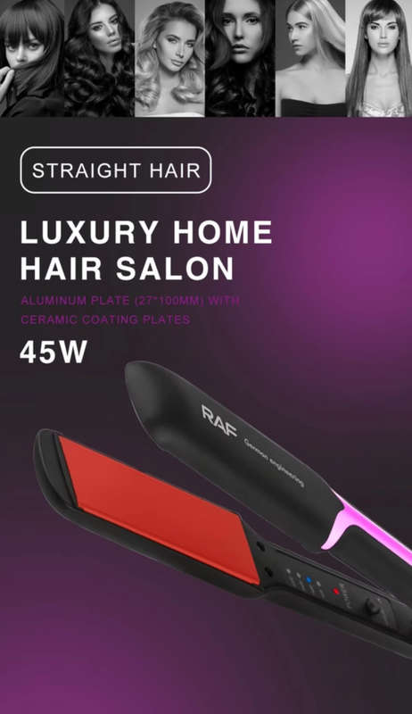 Electric Hair Straightener with LED Light