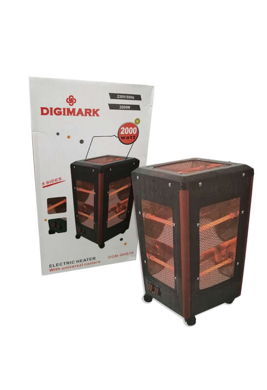 Digimark 5-Sided Electric Quartz Heater - High-Efficiency Ceramic Heater