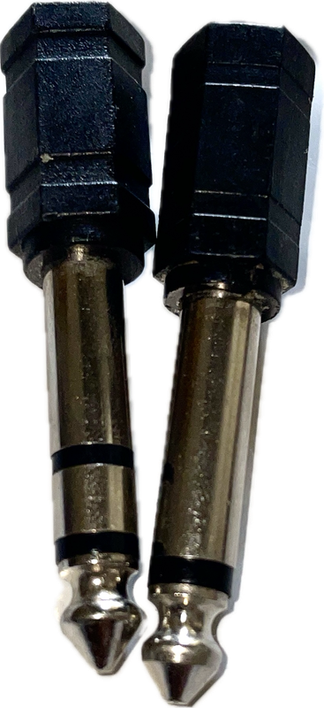 1 Mono & 1 Stereo  Headphone  Jack set,  3.5mm  Female to 6.35mm Male