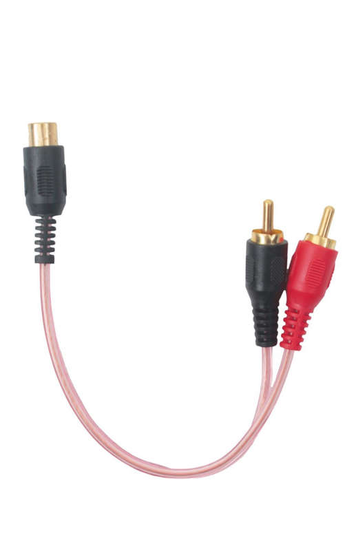 2 Male to 1 Female RCA Adaptor BLACK