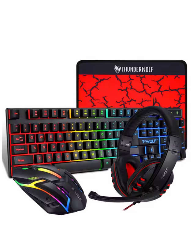 4-in-1 Gaming Combo - TF800 (Keyboard, Mouse, Headset & Mouse Pad)