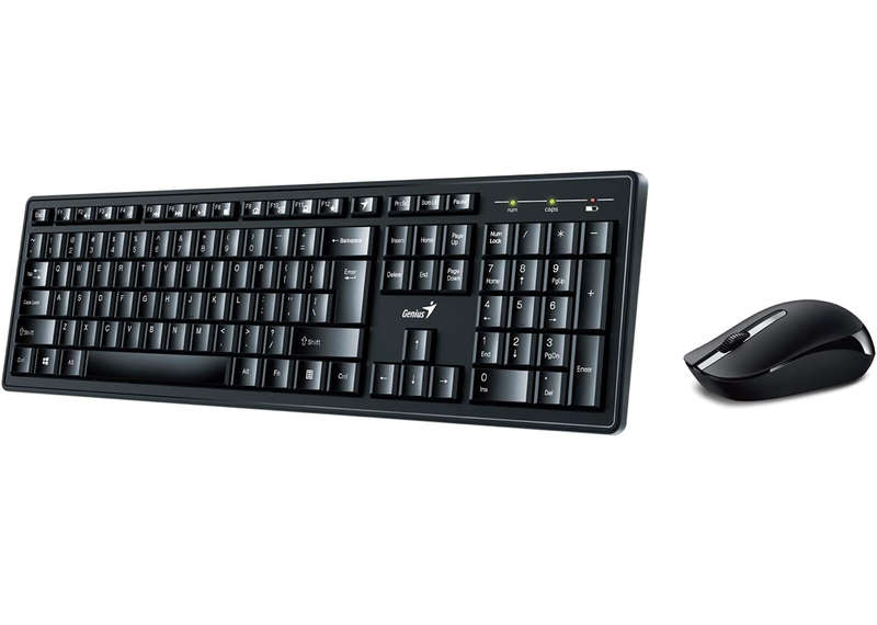 Genius KM-8200 Smart Wireless Keyboard and Mouse Set, Black, KM8200