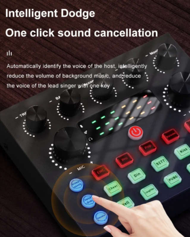 Endowl Professional Podcast Condenser Microphone With Sound Card Set Q-SK8