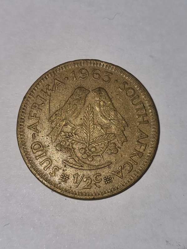 42 x Old SA 1/2c coins