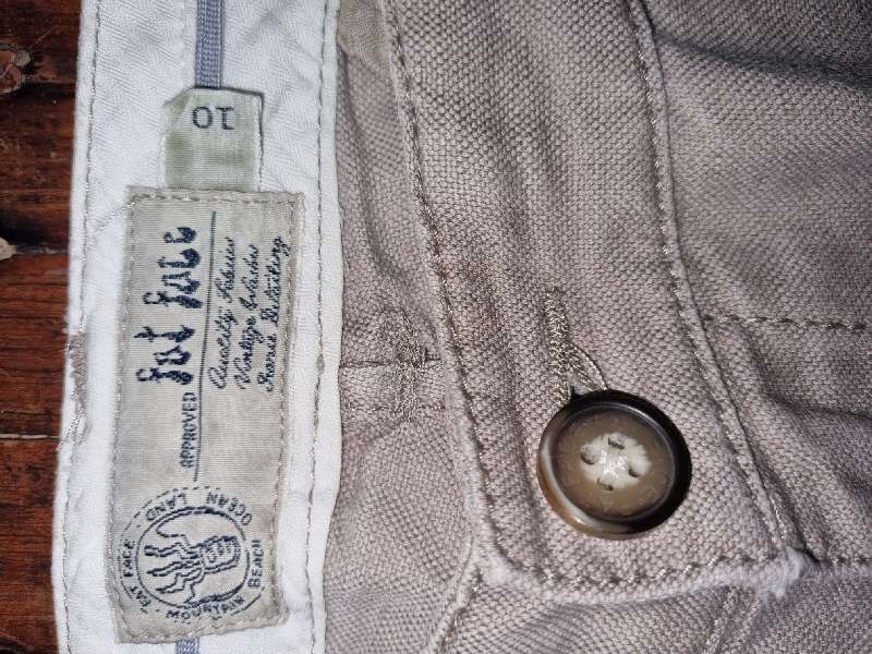 FatFace Cotton/Linen Blend Pants - Size 10 - One missing back pocket button