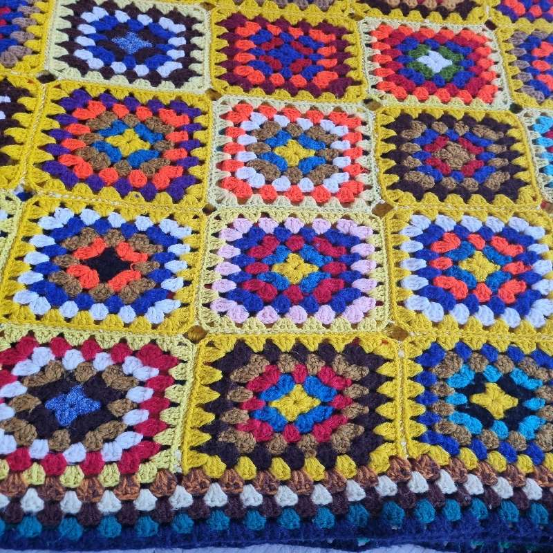 Large Vintage crochet blanket - 2.4m x 1.7m