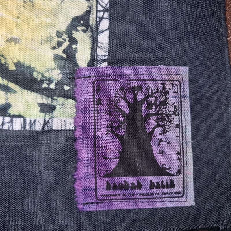 Baobab batik Cloth - Rhino detail - Handmade in the Kingdom of Swaziland - 58cm x 56cm
