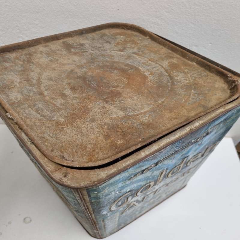 Large Vintage Golden Arrow Tabak / Tobacco Tin - 10LBS - 10 Pond