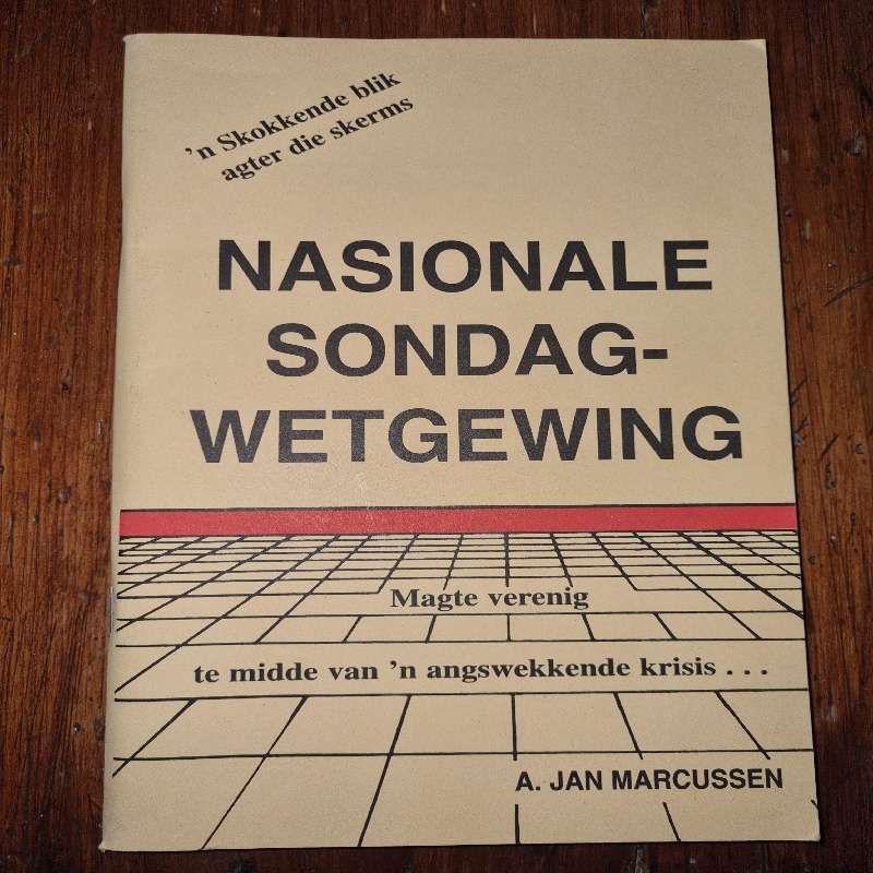 Nasionale Sondagwetgewing - A. Jan Marcussen